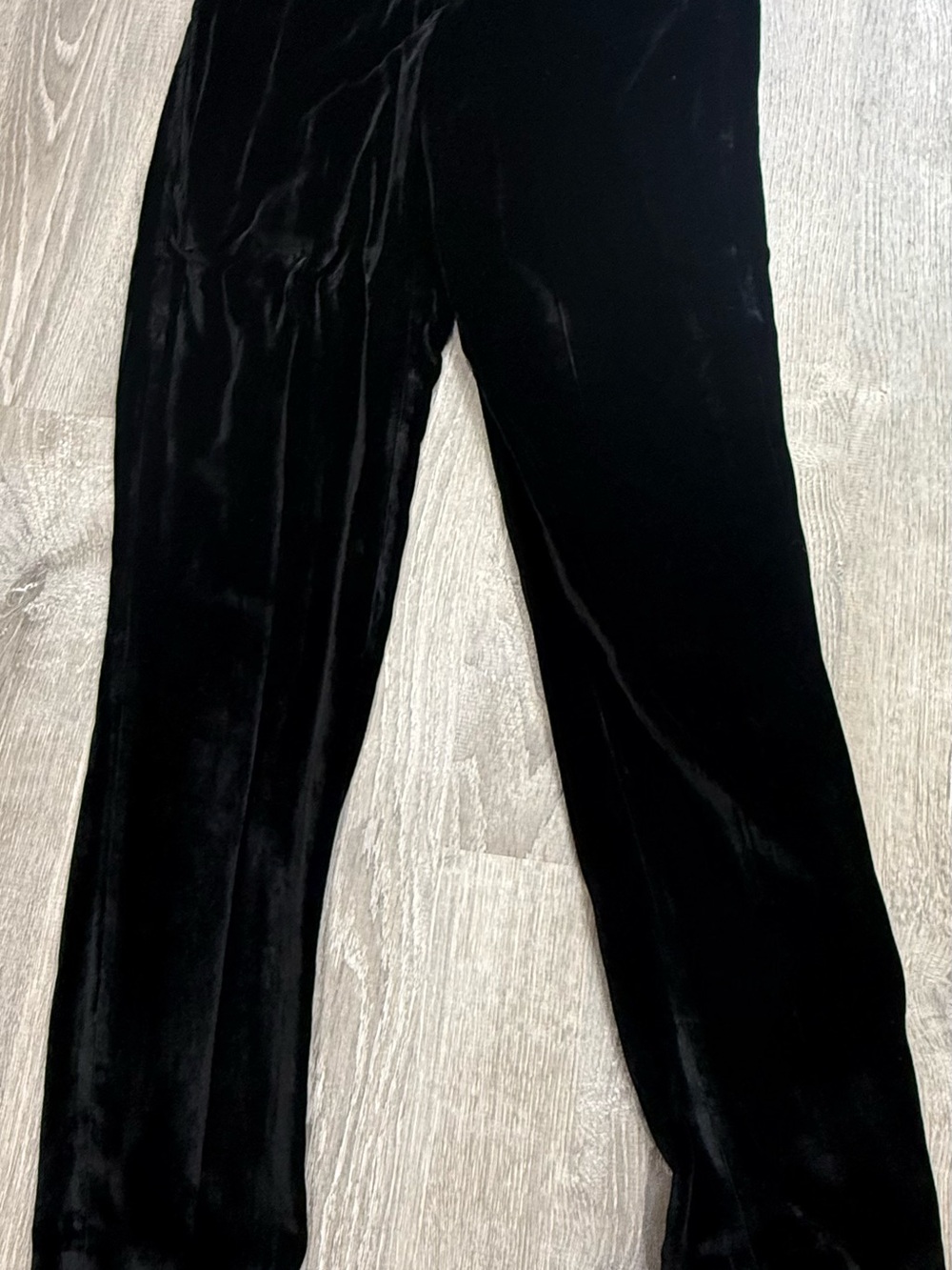Elie Tahari Velvet Black Tapered Leg Pants